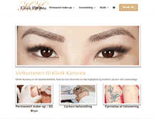 Tablet Screenshot of klinikkarisma.dk
